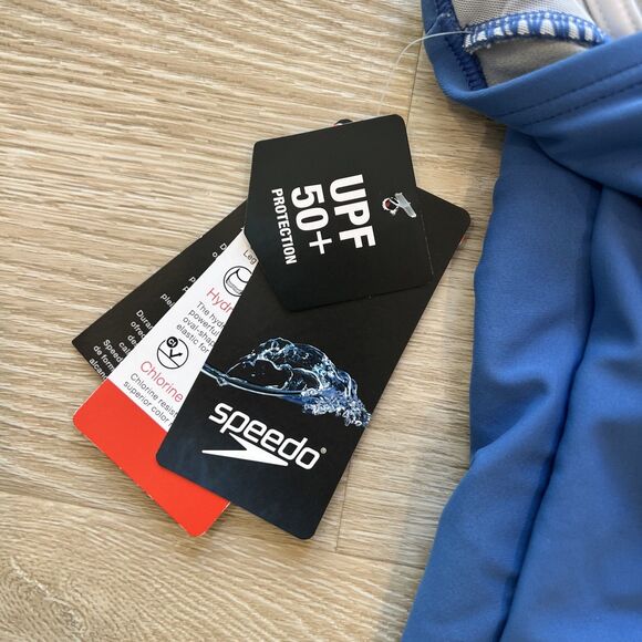 Speedo One Piece Swimsuit Thin Strap High Cut Bright Cobalt Women's-Size 12 - Picture 6 of 7